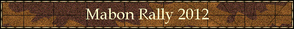 Mabon Rally 2012